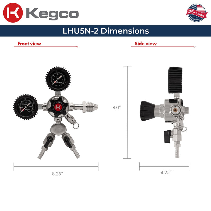 Elite Series Double Gauge Two Product Nitrogen Regulator