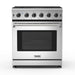 THOR Kitchen 30 in. 4.55 cu. ft. Professional Natural Gas Range in Stainless Steel, LRG3001U
