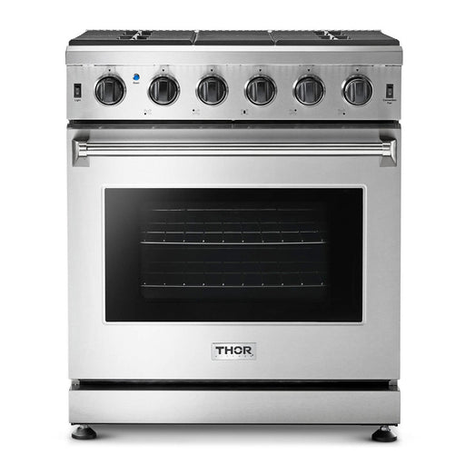 THOR Kitchen Package - 30" Gas Range, Range Hood, Microwave, AP-LRG3001U-5