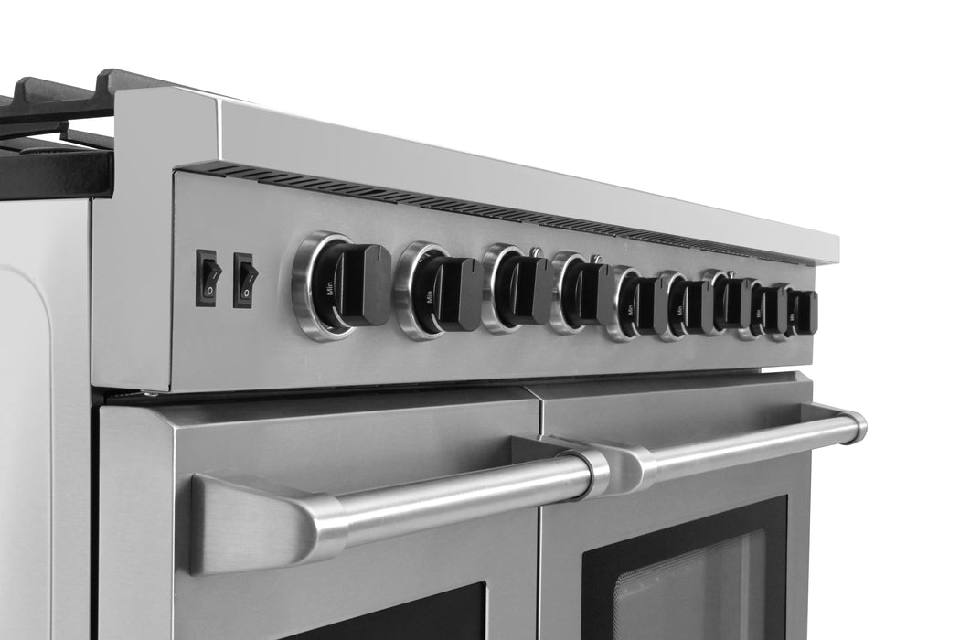 Thor Kitchen 48 in. 6.8 cu. ft. Double Oven Natural Gas Range in Stainless Steel, LRG4807U