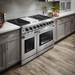 THOR Kitchen Package - 48" Gas Range, Range Hood, Refrigerator, Dishwasher, Wine Cooler, Microwave, AP-LRG4807U-W-6