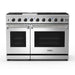 THOR Kitchen 48 in. 6.8 cu. ft. Double Oven Natural Gas Range in Stainless Steel, LRG4807U