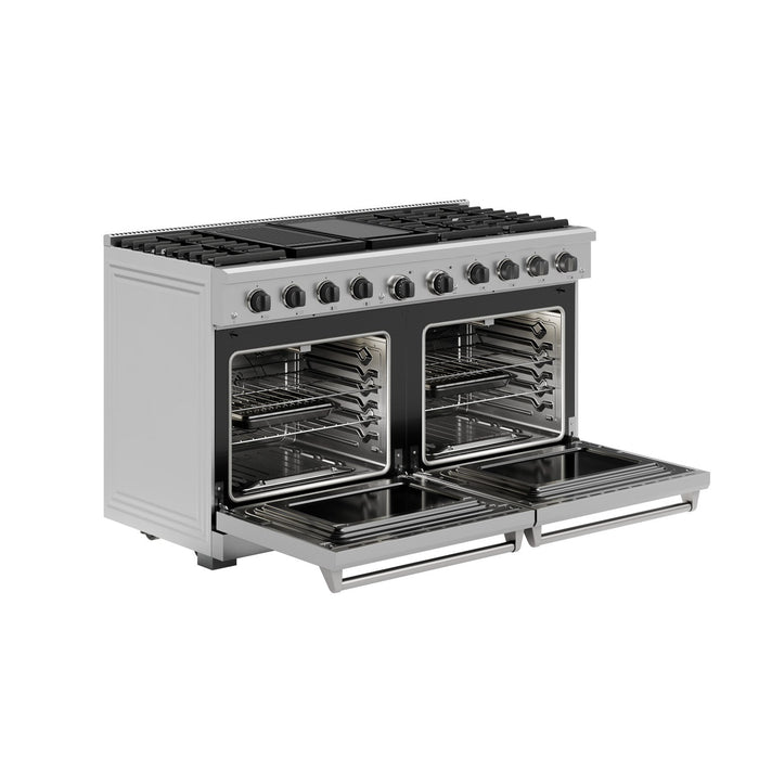 THOR Kitchen 60" 9.6 cu. ft. Professional Natural Gas Range with 8 Burners, LRG60E