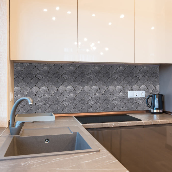 Luna Sky Marble Laguna on 12" x 12" Mesh Mosaic Tile - Belair Collection