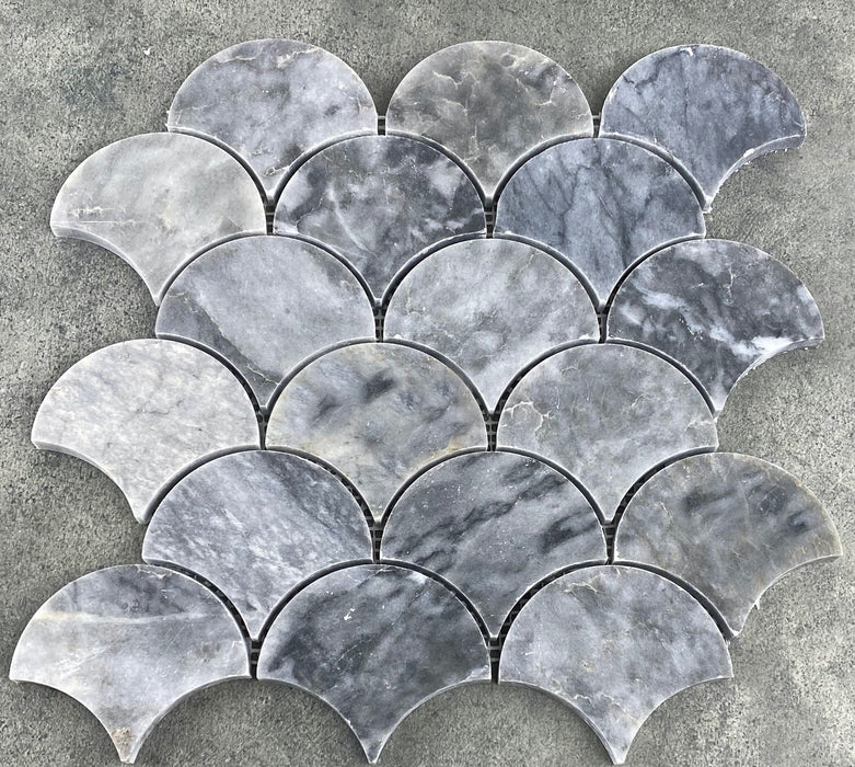 Luna Sky Marble Laguna on 12" x 12" Mesh Mosaic Tile - Belair Collection