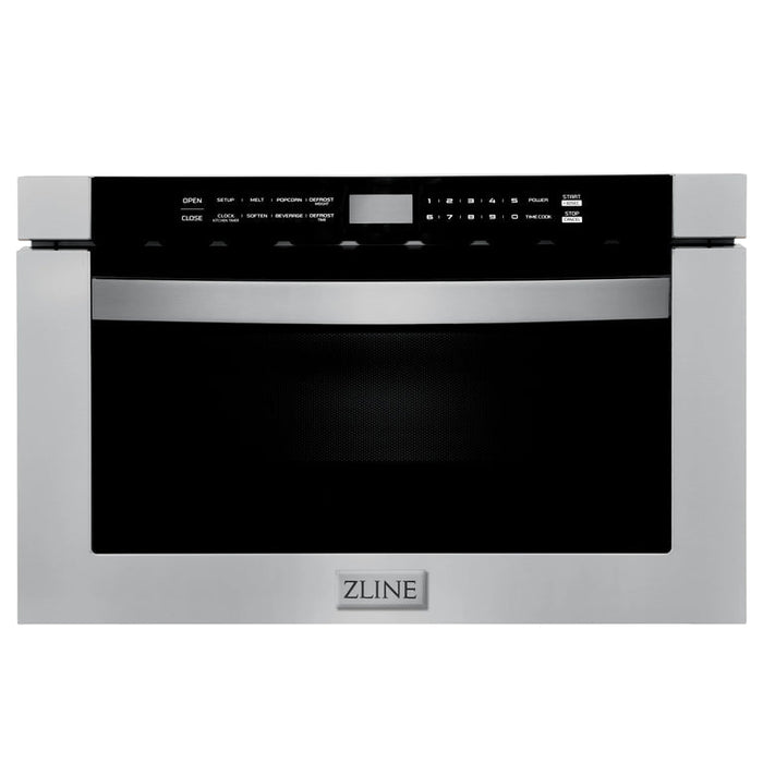 ZLINE Appliance Package - 48" Gas Range, Range Hood Insert and Microwave Drawer, 3KP-SGRRHI48-MW