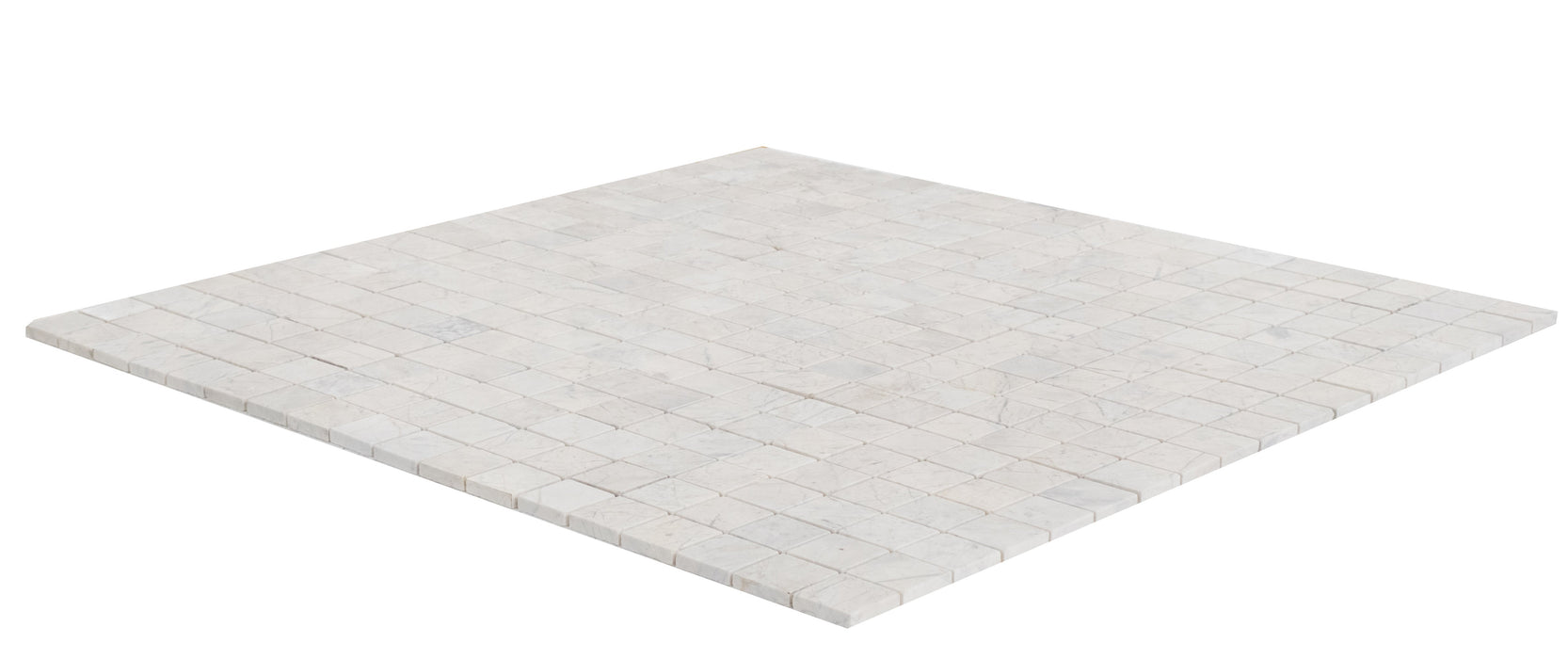 Palia Dolomite White 2"x2" Polished on 12"x12" Mesh Mosaic Tile - Belair Collection