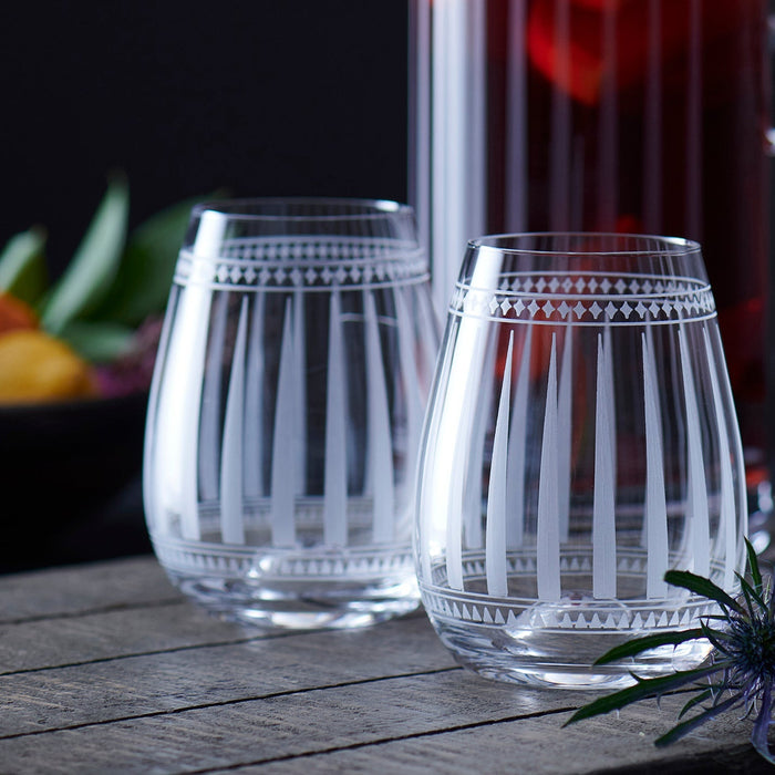 Marrakech Stemless Wine Glasses, Set of 2