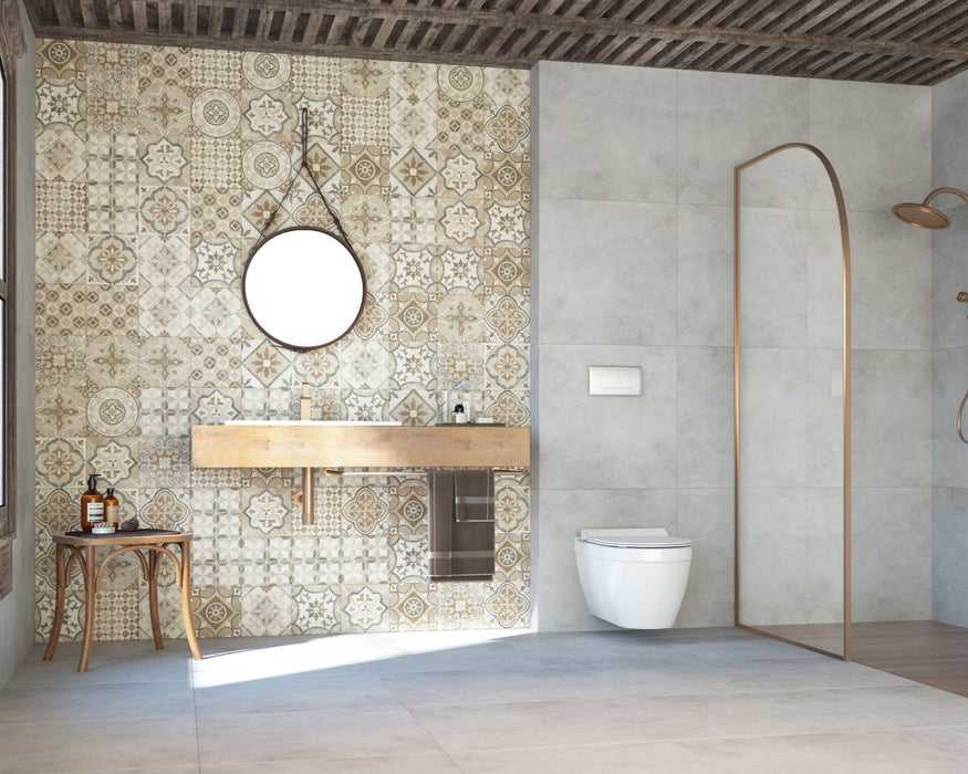 Seramiksan Marseille 8" x 8" Glazed Porcelain Floor and Wall Tile - Belair Collection