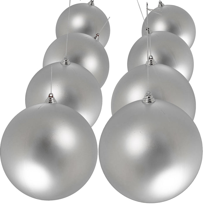 Matte Silver Ball Ornaments