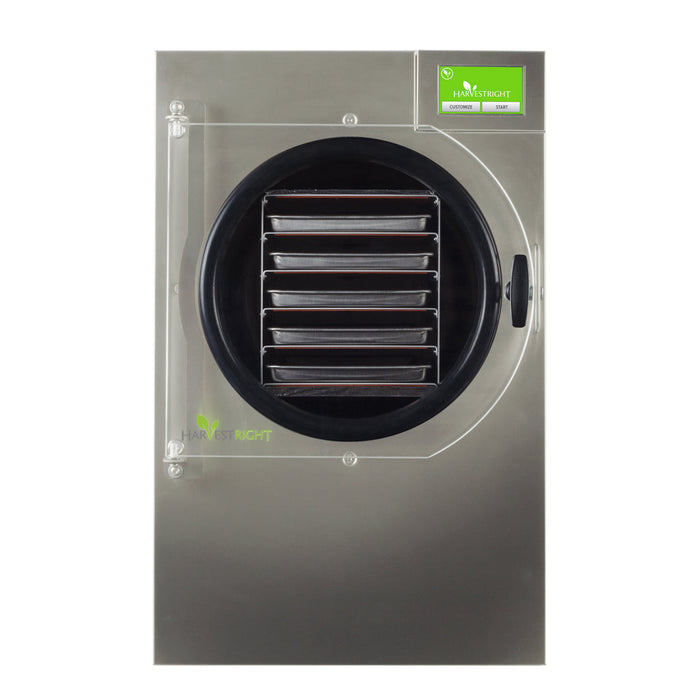 Harvest Right Medium Home Pro Freeze Dryer with Premier Vacuum Pump, 5 Trays and Mylar Starter Kit in Stainless Steel