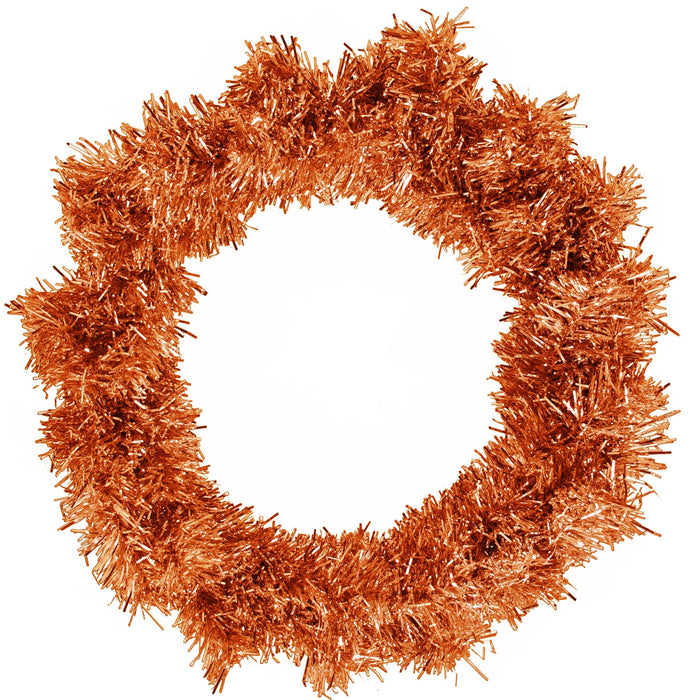 Orange Tinsel Halloween Wreaths