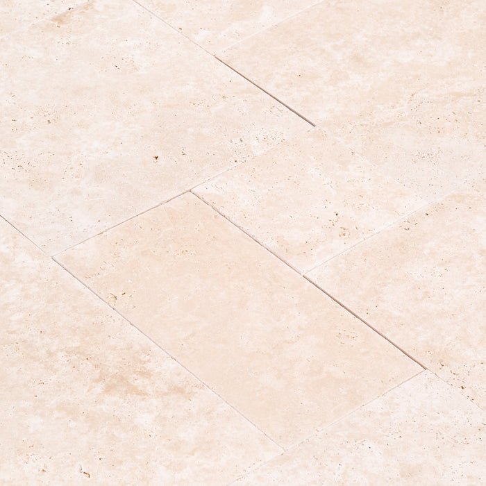 Travertine Miletos Ivory Pattern Tumbled Pavers - Belair Collection