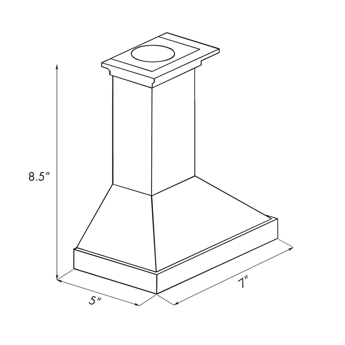 ZLINE Mini Wood Range Hood - Walnut (WMH-W)