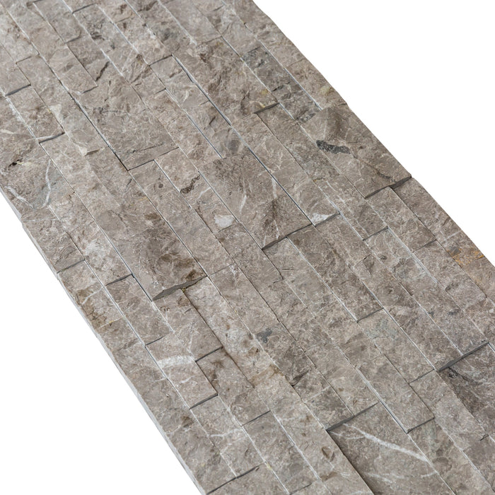 Moon Grey Ledger 3D Panel 6"x24" Natural Marble Wall Tile - Belair Collection