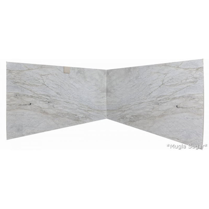 Mugla Sugar White Bookmatching Marble Slabs Polished - Livfloors Collection