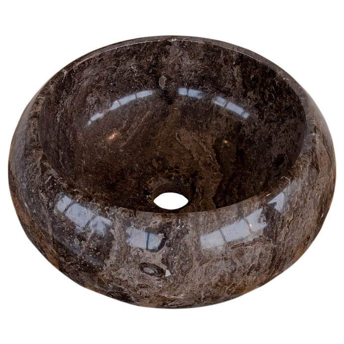 Narcist Brown Marble Vessel Sink High-Gloss Polished