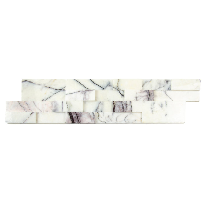 New York Ledger 3D Panel 6"x24" Natural Marble Wall Tile - Belair Collection