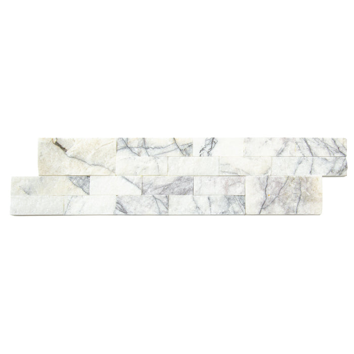 New York Ledger 3D Panel 6"x24" Natural Marble Wall Tile - Belair Collection