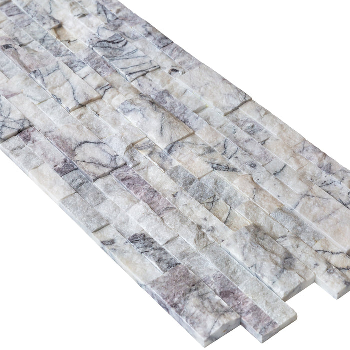 New York Ledger 3D Panel 6"x24" Natural Marble Wall Tile - Belair Collection