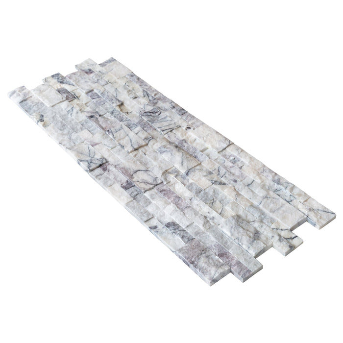 New York Ledger 3D Panel 6"x24" Natural Marble Wall Tile - Belair Collection