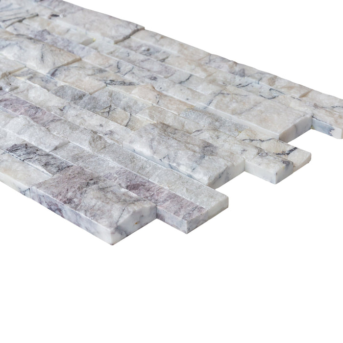 New York Ledger 3D Panel 6"x24" Natural Marble Wall Tile - Belair Collection