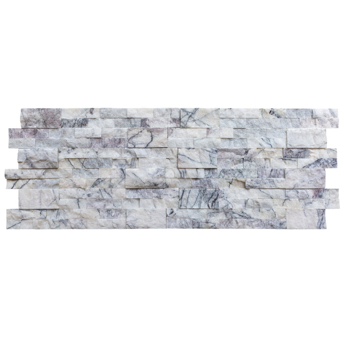 New York Ledger 3D Panel 6"x24" Natural Marble Wall Tile - Belair Collection