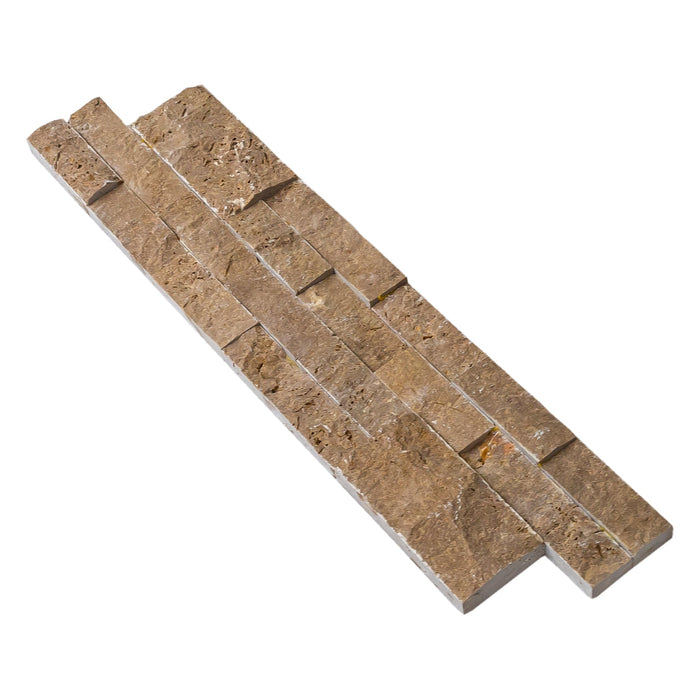 Noce Brown Ledger 3D Panel 6"x24" Natural Marble Wall Tile - Full Truckload