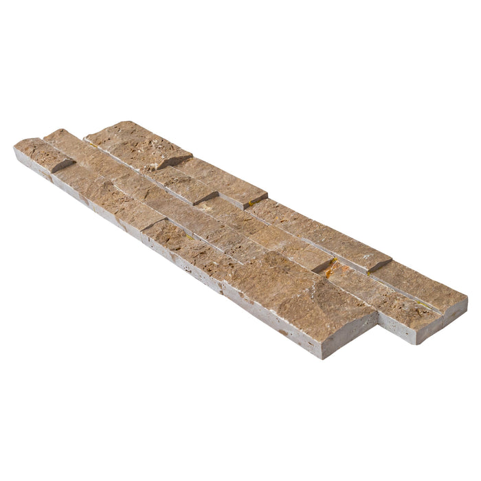 Noce Ledger 3D Panel 6"x24" Split-face Natural Travertine Wall Tile - Belair Collection