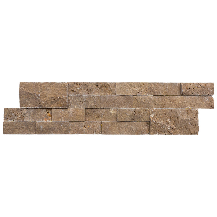 Noce Ledger 3D Panel 6"x24" Split-face Natural Travertine Wall Tile - Belair Collection