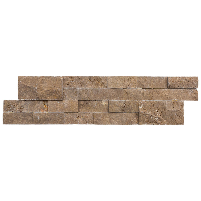 Noce Brown Ledger 3D Panel 6"x24" Natural Marble Wall Tile - Full Truckload
