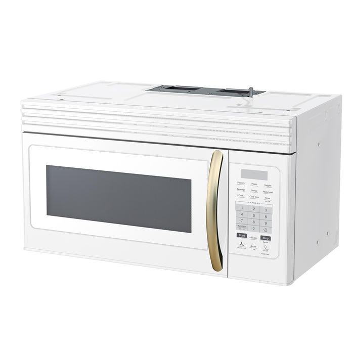 Forno Scalo 30-Inch Over the Range Microwave, White – 1.6 cu.ft, 300 CFM Vent, Touch Control, LED Light