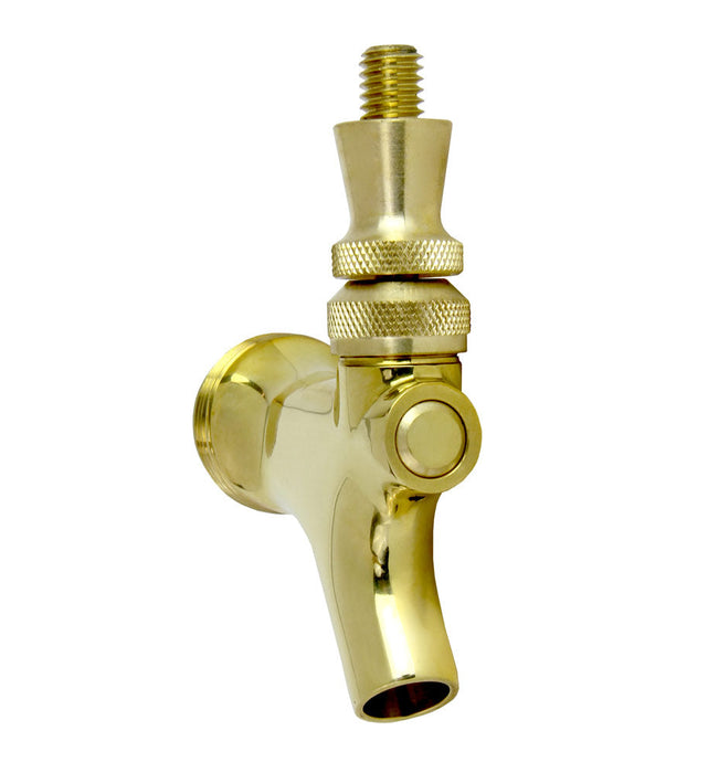 Polished Brass Beer Faucet with Brass Lever