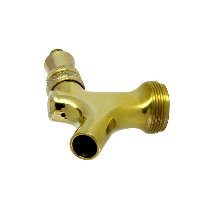 Polished Brass Beer Faucet with Brass Lever