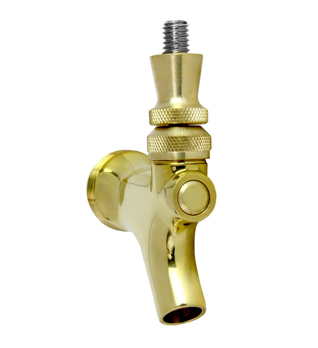 Polished Brass Beer Faucet with Stainless Steel Lever