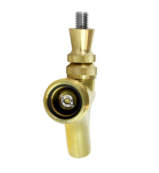 Polished Brass Beer Faucet with Stainless Steel Lever