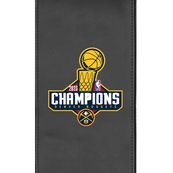 Silver Loveseat with Denver Nuggets 2023 Championship Logo