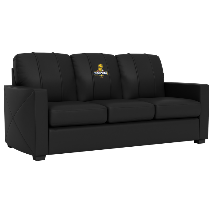 Silver Sofa with Denver Nuggets 2023 Championship Logo