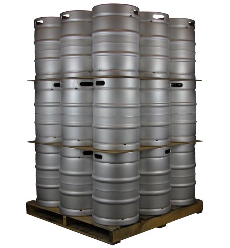 Pallet of 27 Kegco HS-K15.5G-DTHRDI Kegs -  15.5 Gallon (1/2 Barrel) Commercial Keg - Threaded D System Sanke Valve