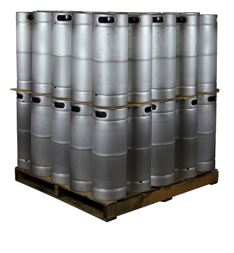 Pallet of 50 Kegco brand new 5 Gallon Commercial Kegs - Threaded D System Sankey Valve