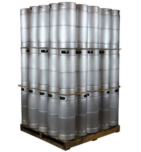 Pallet of 75 Kegco brand new 5 Gallon Commercial Kegs - Threaded D System Sankey Valve