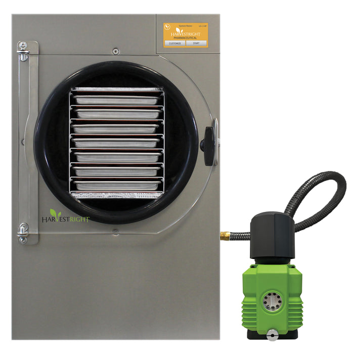 Harvest Right Medium Pharmaceutical Pro Freeze Dryer with Premier Vacuum Pump and 7 Trays in Stainless Steel