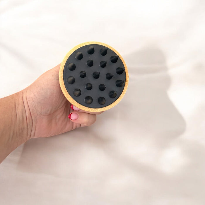 Bamboo and Silicone Scalp and Body Massager
