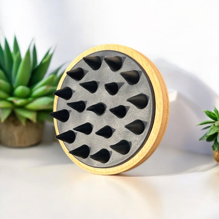 Bamboo and Silicone Scalp and Body Massager