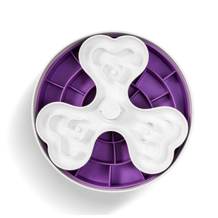 Puzzle Feeder™ Swirl - Slower than a Slow Feeder - For Dogs (Purple)