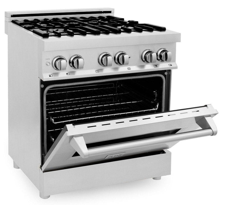 ZLINE Appliance Package - 30 in. Dual Fuel Range, Range Hood, 3 Rack Dishwasher, 3KP-RARH30-DWV