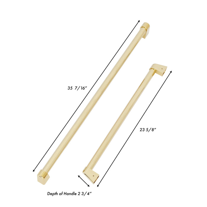 ZLINE 30" Autograph Edition Built-in Refrigerator Handles in Polished Gold (Set of 2), RBIVHZ-G-30