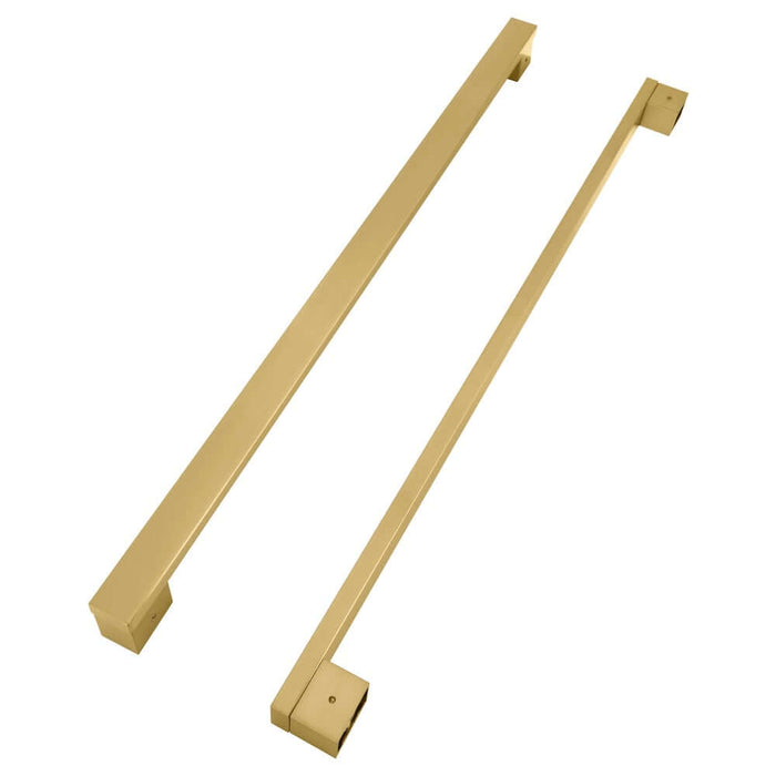 ZLINE Autograph Edition Square Handles for Freestanding Refrigerators (RFMHZ-F-36) Champagne Bronze