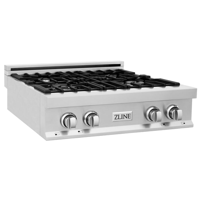 ZLINE 30 in. Rangetop with 4 Gas Burners with Brass Burners, RT-BR-30