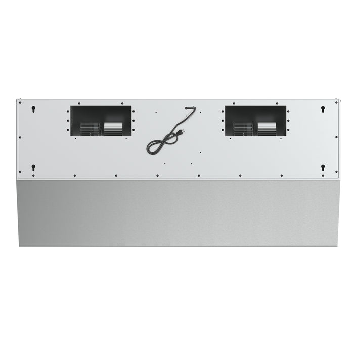 Forno Palazzo 48-Inch Wall Mounted Range Hood, Stainless Steel, Heavy Duty Baffle Filters, Remote Control